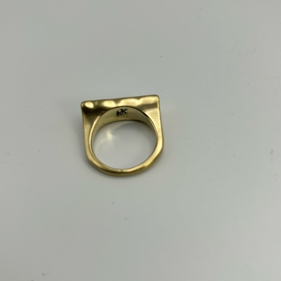 NWT Karen Kane Lapis & Gold Ring - Picture 12 of 14